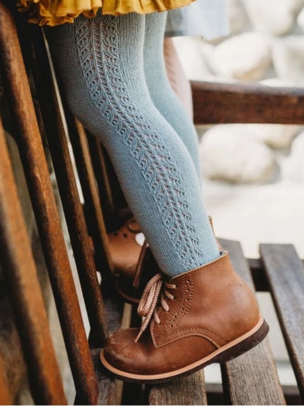 Kids Classic Tan Leather Lace-Up Boots